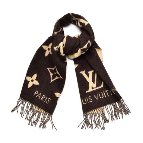 lv scarf dark brown